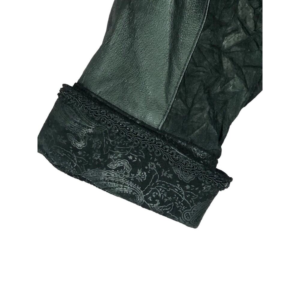 Wilsons Leather Black Mixed Media Long Coat Vinta… - image 8